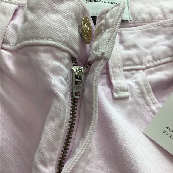 Current/Elliott Pink The Wray Mid-Rise Bell Bottom Wide Leg Jeans New Size 26 - Picture 9 of 16